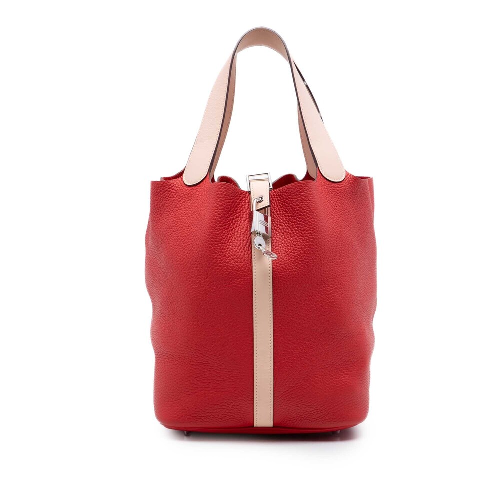Pre-Loved Hermes Bicolor Clemence and Swift Picotin Lock 26